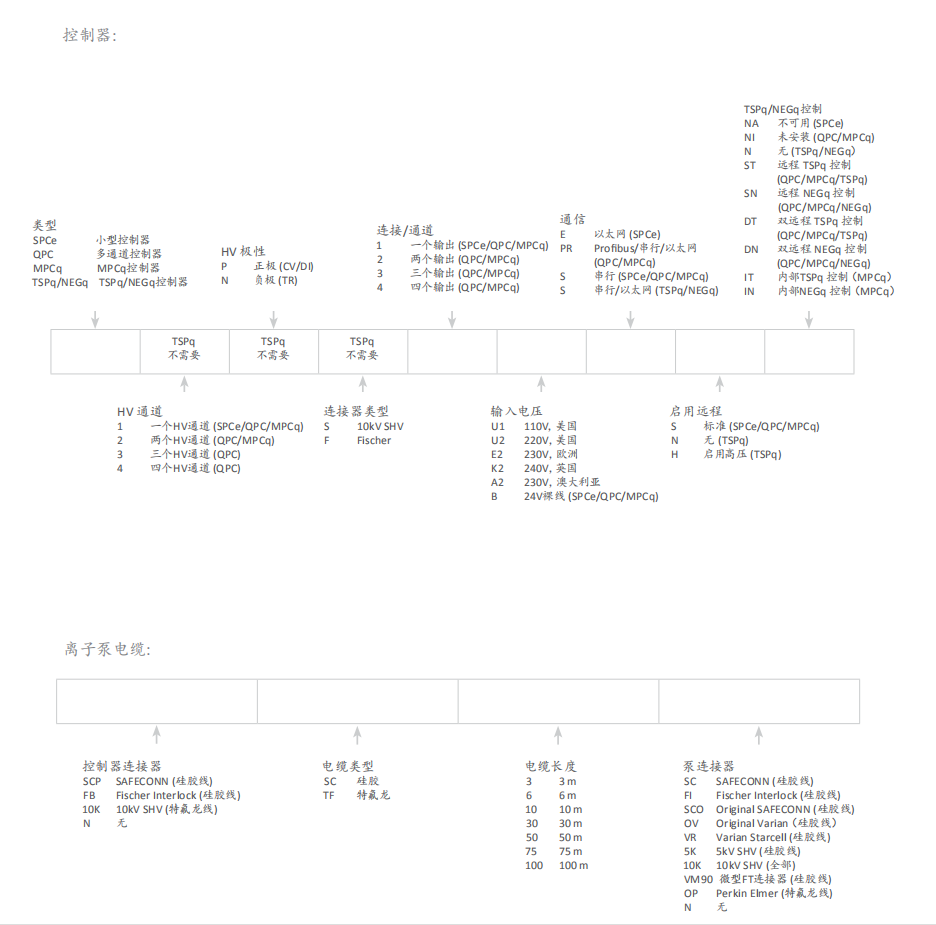 Edwards爱德华Digitel™ Gamma 离子泵控制器订购信息