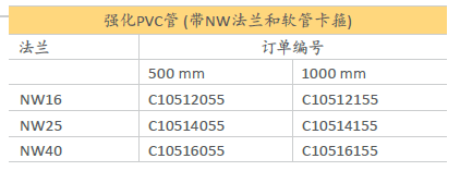 爱德华强化PVC管  NW16 NW法兰和软管卡箍