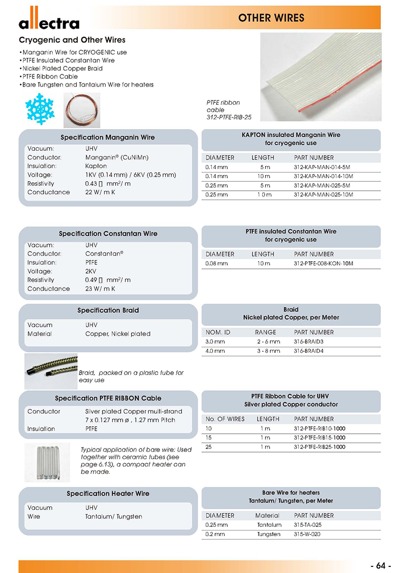 allectra低温和其它线缆