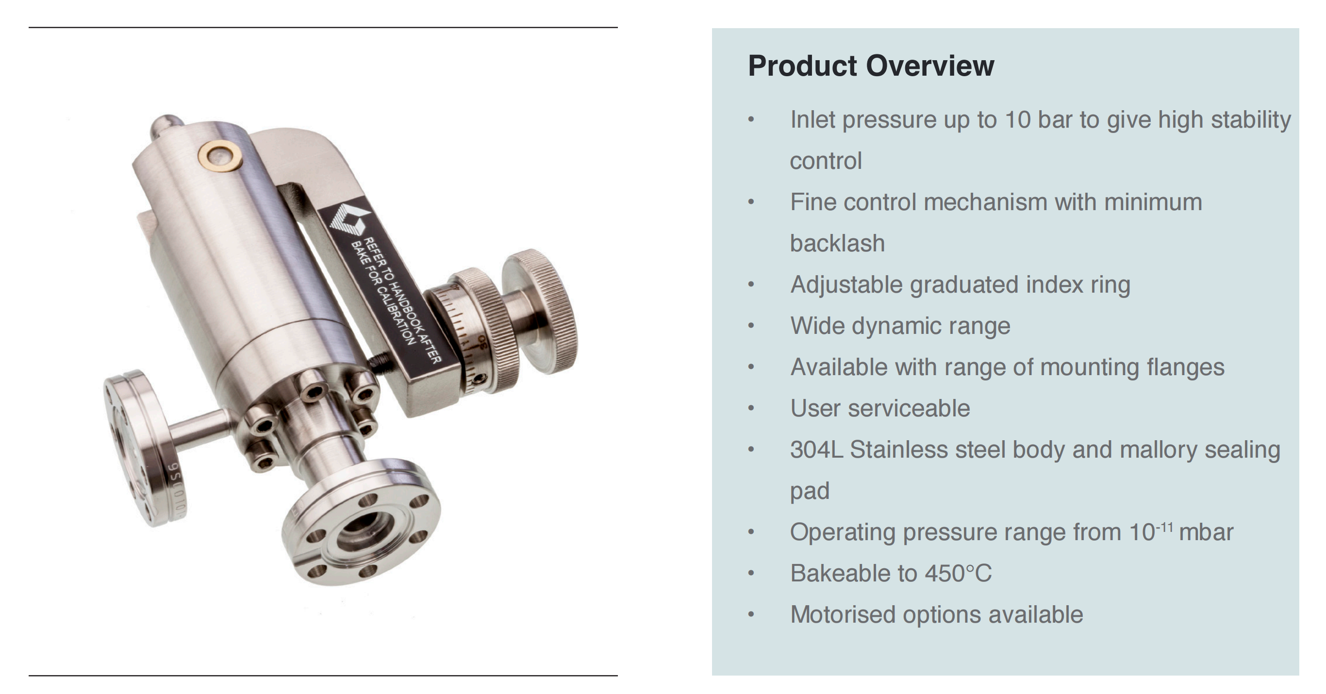 VACGEN全金属微漏阀产品介绍
