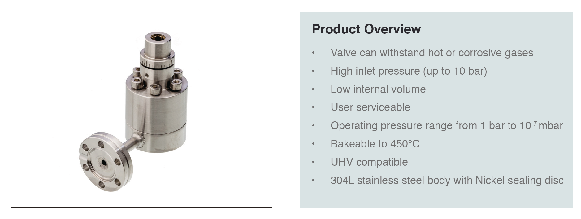 VG全金属微漏阀产品介绍