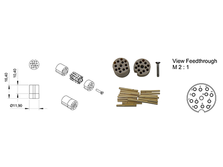 12针真空端接头