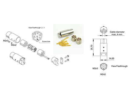 6针真空端接头安装方式