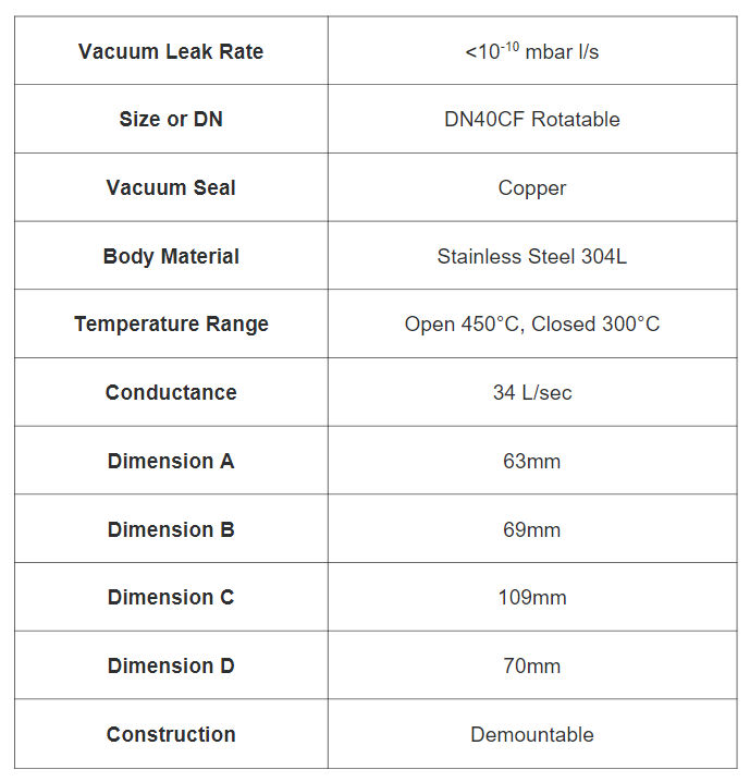 VACGEN 全金属角阀 ZCRD40R规格