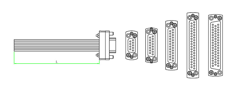 Sub-D型馈通真空线缆