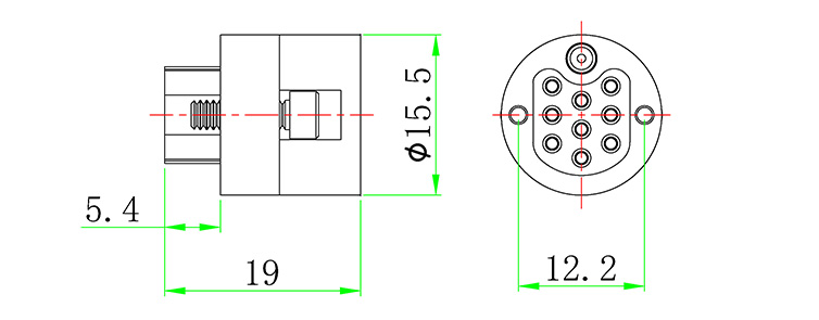 9C型真空馈通母头连接器