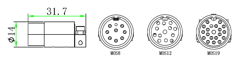 MOS型馈通真空端连接器接头